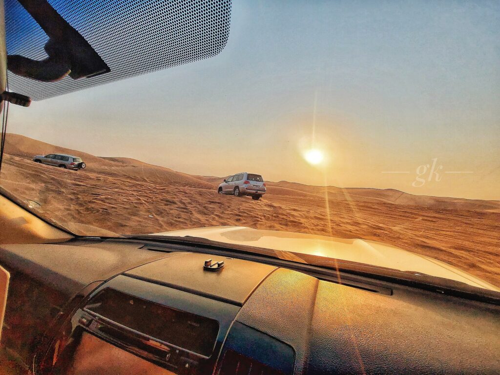 Desert: Dune bashing at sunset