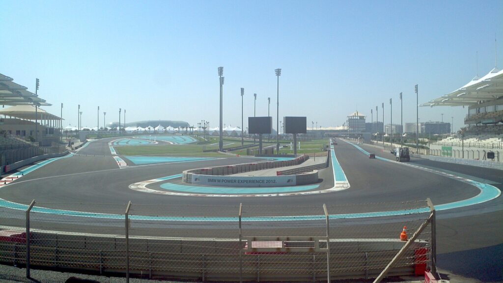 Yas Marina Circuit F1: The track and grandstands
