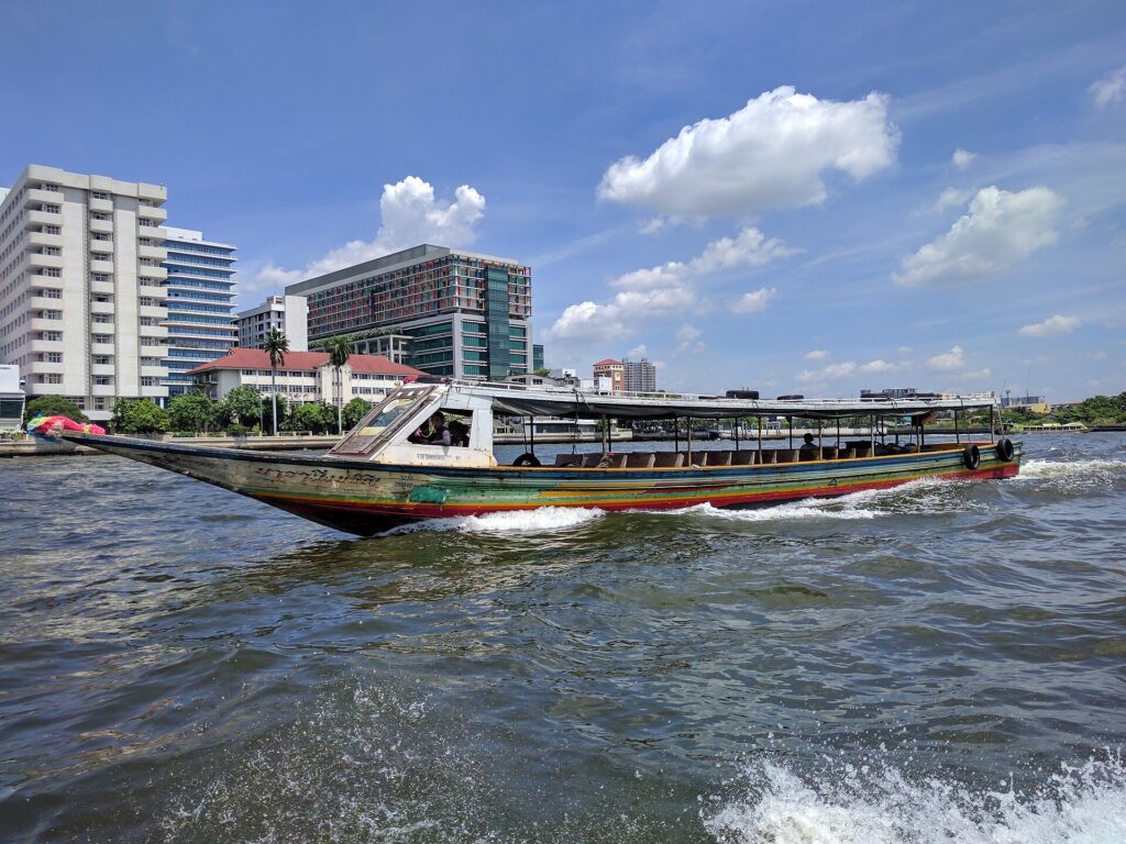 City tour: A long-tail boat on the Chao Phraya