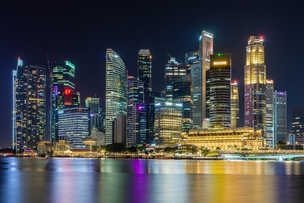 Marina Bay: The Central Business District at night