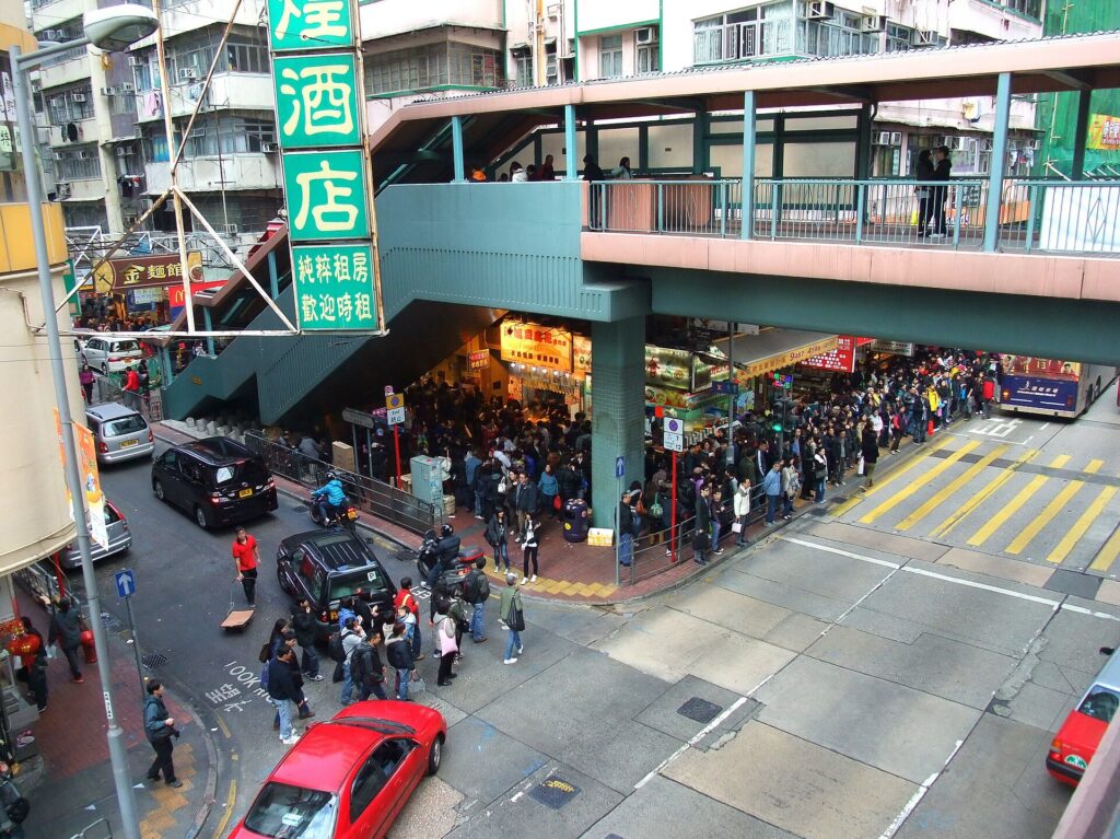Mong Kok: A busy crossing