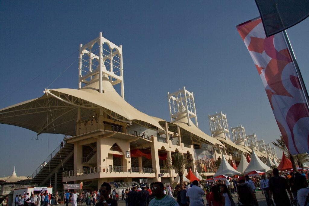 The Bahrain International Circuit: The grandstands