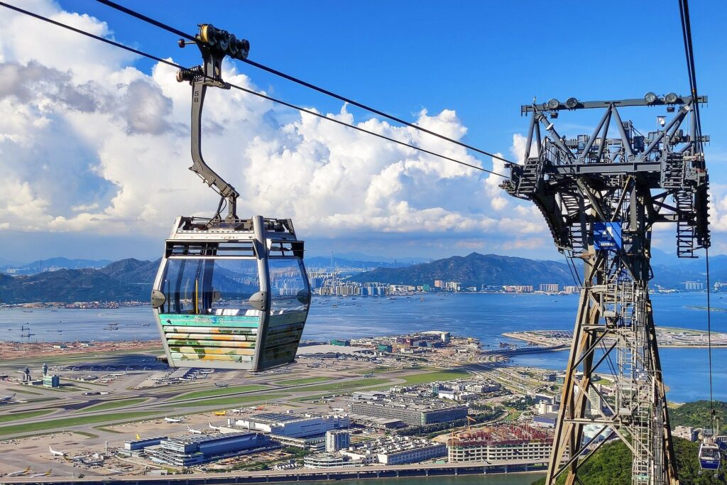 The Tian Tan Buddha: The Ngong Ping 360 cable car