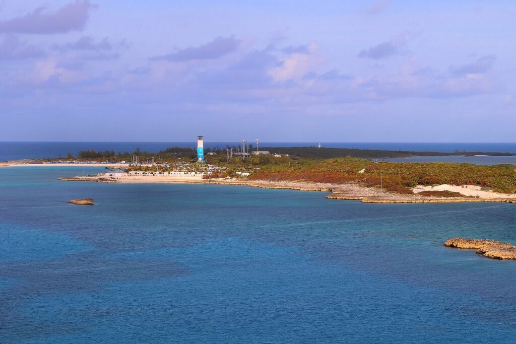 Great Stirrup Cay: Great Stirrup Cay desde el mar